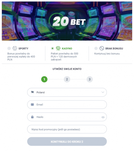20bet rejestracja