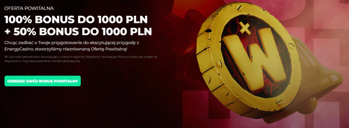 Bonus Powitalny w Energy Casino