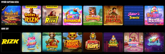 Rizk Casino Automaty do Gry
