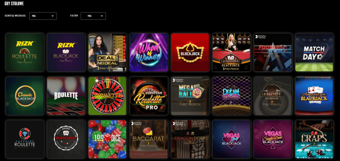 Rizk Casino Gry Stołowe