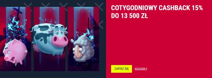 Cotygodniowy Cashback w kasynie