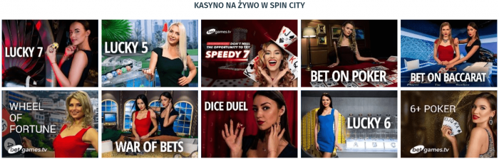 Kasyno na żywo Spin City