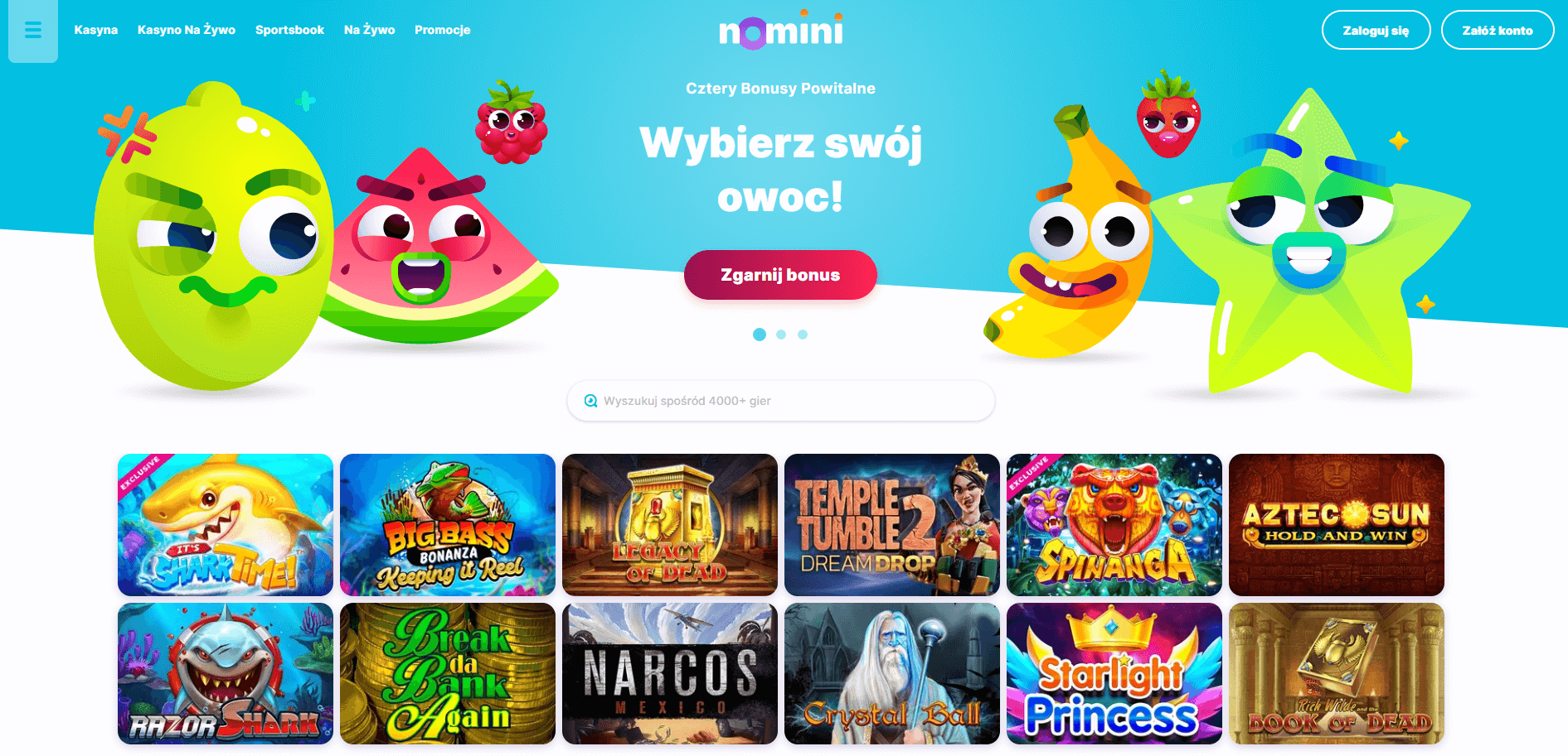 Nomini Casino strona główna