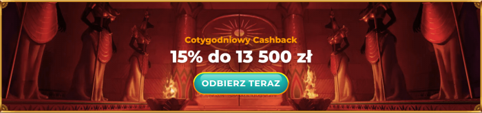 15% zwrotu gotówki do kwoty 13500 zł