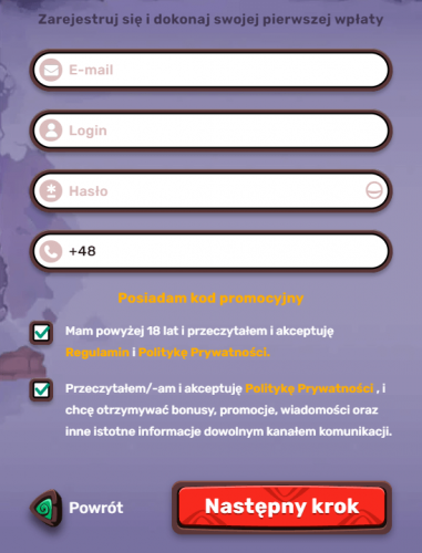 Rejestracja Konta w 5Gringos Casino