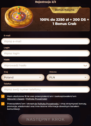 Rejestracja w AmunRa Casino