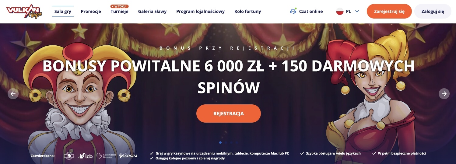 Vulkan Vegas Kasyno z Paysafecard