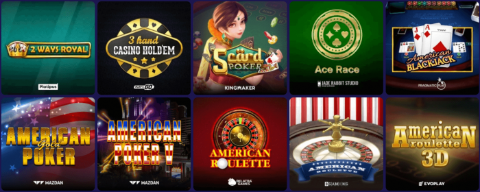 Gry stołowe Lala.bet Casino