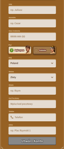 rejestracja w MyEmpire Casino