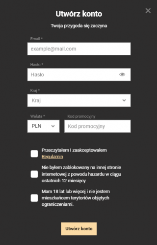 PanKasyno rejestracja
