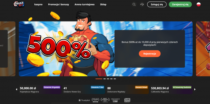 Bruce Bet Casino strona główna serwisu