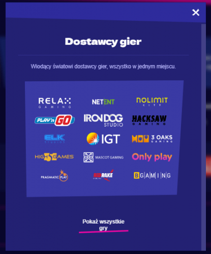 Dostawcy Gier