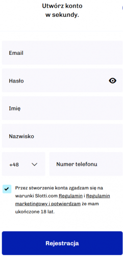 Utwórz Konto w Slotti