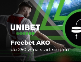 Kasyno Unibet oferuje Freebet do 250 zł co tydzień