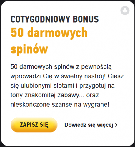 Bonus do Pierwszego Tygodniowego Depozytu