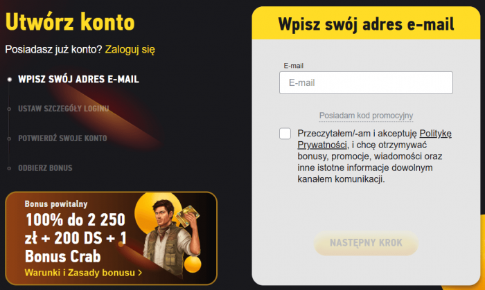 Utworzenie Konto