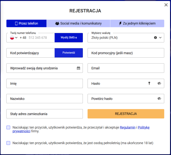 Rejestracja Paripesa Casino
