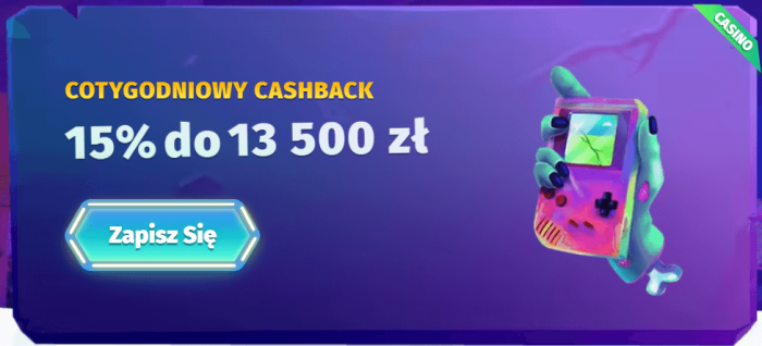 Cotygodniowy Cashback