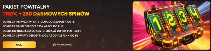 Bonus Powitalny Flash Dash Casino