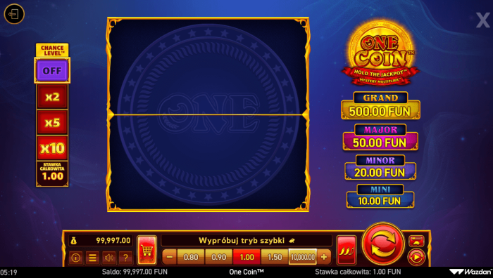 One Coin Wazdan