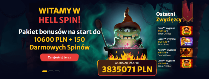Hell Spin Bonus Powitalny