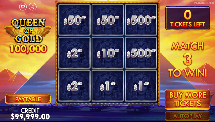 Queen of Gold Zdrapka Online