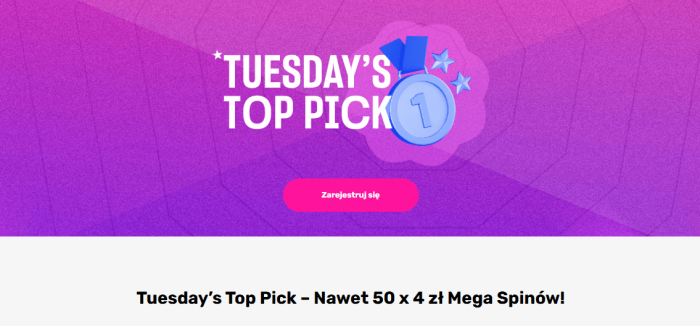 21.Com Casino Tuesday Top Pick