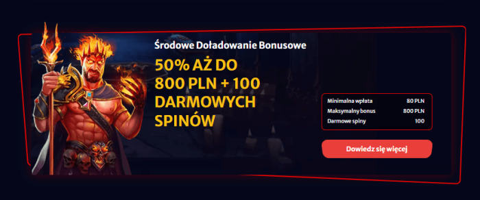 Hell Spin Środowe Doładowanie Bonus